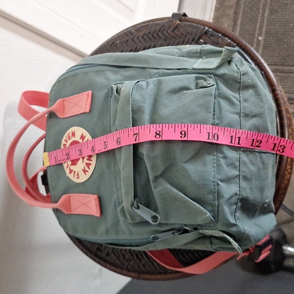Fjallraven Kanken Backpack in Teal and Coral - Picture 5 of 11